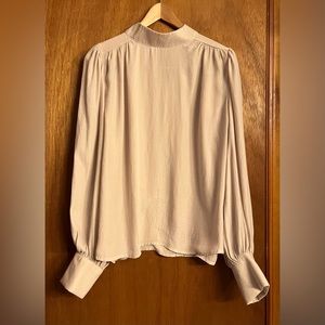 Express Satiny Blouse with Button Details Size Medium